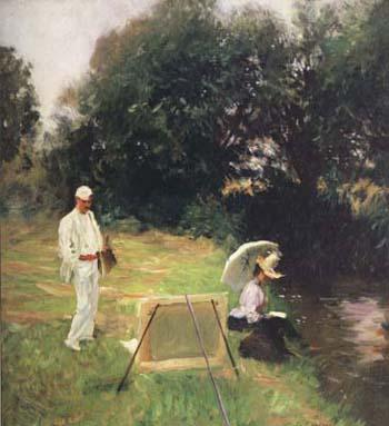 John Singer Sargent Dennis Miller Bunker Painting at Calcot (mk18)